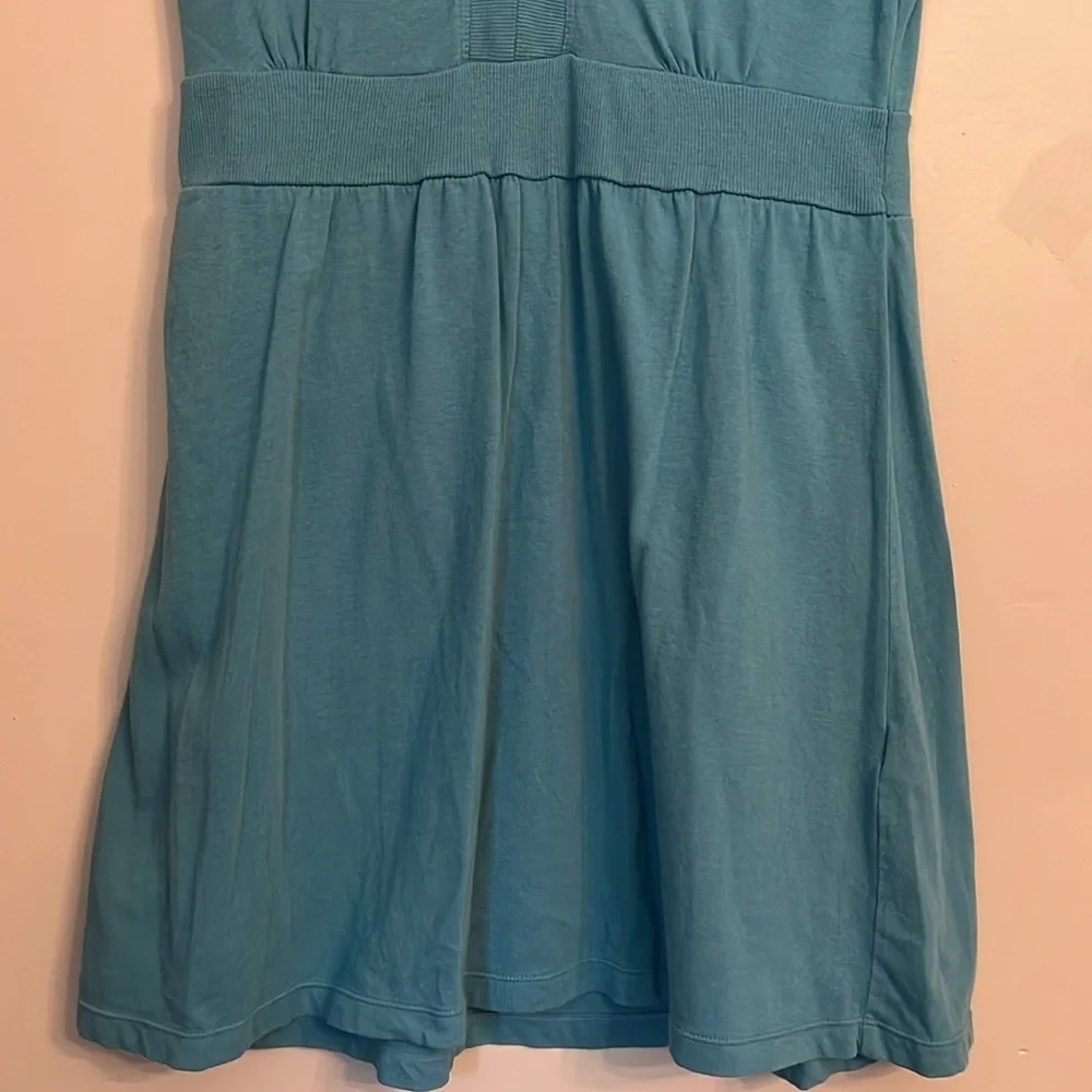 Aeropostale Teal V Neck Babydoll Mini Dress Y2K Early 2000s Size L